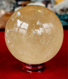 High Quality Yellow Calcite Crystal Sphere 🟡🔮💛
