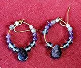 Rainbow Fluorite & Blue Goldstone Earrings 💙🌈