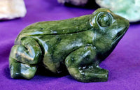 LG. Nephrite Jade Crystal Frog Carving 💚🐸💚