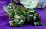 LG. Nephrite Jade Crystal Frog Carving 💚🐸💚