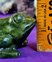 LG. Nephrite Jade Crystal Frog Carving 💚🐸💚