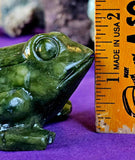 LG. Nephrite Jade Crystal Frog Carving 💚🐸💚