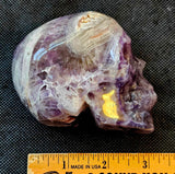 LG. Chevron Amethyst Crystal Skull 💀💜🤩