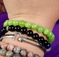 Dyed Lime Green Quartz Crystal Bracelet