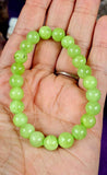 Dyed Lime Green Quartz Crystal Bracelet