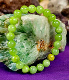 Dyed Lime Green Quartz Crystal Bracelet