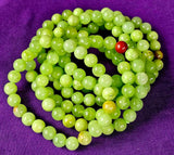 Dyed Lime Green Quartz Crystal Bracelet