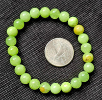 Dyed Lime Green Quartz Crystal Bracelet