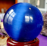 LG. Royal Blue Cat's Eye Crystal Sphere 💙🔮🔵