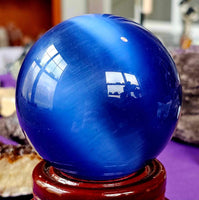 LG. Royal Blue Cat's Eye Crystal Sphere 💙🔮🔵