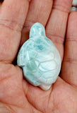 Larimar Crystal Turtle Carving ✨🐢💠