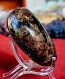 LG. Brown Larvikite Crystal Puffy Heart 🍂🍁✨🤎