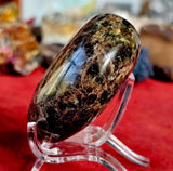 LG. Brown Larvikite Crystal Puffy Heart 🍂🍁✨🤎