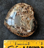 LG. Brown Larvikite Crystal Puffy Heart 🍂🍁✨🤎