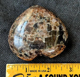 LG. Brown Larvikite Crystal Puffy Heart 🍂🍁✨🤎