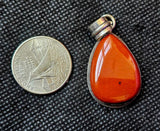 Red Jasper Teardrop Shaped Silver Pendant 🥈♥️💧