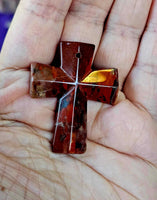 Red Brecciated Jasper Crystal Cross ❌♥️✝️