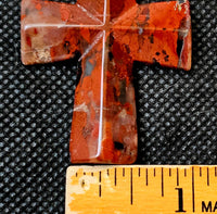 Red Brecciated Jasper Crystal Cross ❌♥️✝️