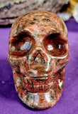 LG. Brecciated Jasper Crystal Skull ❤️💀🩶🤯