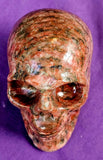 LG. Brecciated Jasper Crystal Skull ❤️💀🩶🤯