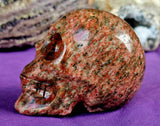 LG. Brecciated Jasper Crystal Skull ❤️💀🩶🤯