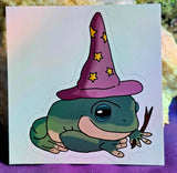 Frog Wizard Sticker 🧙‍♂️🪄🐸💚