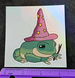 Frog Wizard Sticker 🧙‍♂️🪄🐸💚