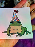 Dunce Tree Frog Sticker 🐸🥹🥲
