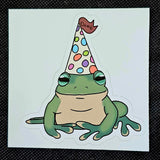 Dunce Tree Frog Sticker 🐸🥹🥲