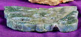 LG. Moss Agate Crystal Butterfly Carving 💚🦋🤍