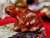 Brecciated Jasper Crystal Frog Figurine 🐸