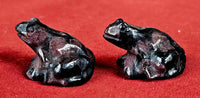 Arfvedsonite Garnet Crystal Frog Figurine 🐸