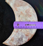 XXL Purple & Pink Amethyst Crystal Crescent Moon w/Red Hematoid Inclusions & Druzies 🩷💜❤️🌙🌛☪️