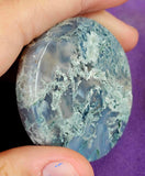 Blue Agate w/Druzy Crystal Disc Carving 🔵💙✨
