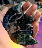 LG. Moss Agate Crystal Crescent Moon 🌙🍃💚