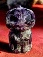 Chevron Amethyst Crystal Pumpkin Head Spooky Figurine 👻🎃💜