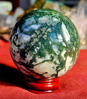 Tree Agate Crystal Sphere 🌳🔮🤍 57 MM