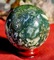 Tree Agate Crystal Sphere 🌳🔮🤍 57 MM