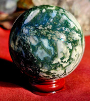 Tree Agate Crystal Sphere 🌳🔮🤍 57 MM