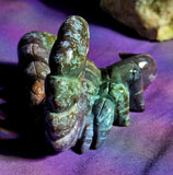 LG. Ocean Jasper Crystal Scorpion Carving #2 💜🦂🪸🌊 ♥️