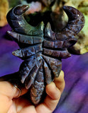 LG. Ocean Jasper Crystal Scorpion Carving #2 💜🦂🪸🌊 ♥️