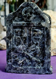 LG. Larvikite Crystal Tombstone 🩶🪦👻🖤