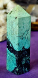 ✨RARE✨ African Turquoise Obelisk Crystal Tower 🤩🩵🖤🩵💚🤩