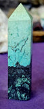 ✨RARE✨ African Turquoise Obelisk Crystal Tower 🤩🩵🖤🩵💚🤩