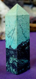 ✨RARE✨ African Turquoise Obelisk Crystal Tower 🤩🩵🖤🩵💚🤩