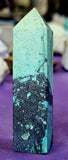 ✨RARE✨ African Turquoise Obelisk Crystal Tower 🤩🩵🖤🩵💚🤩