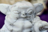 Howlite Crystal Star Wars 'Grogu' Figurine ✨💚🖤🤍🥹