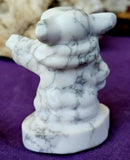 Howlite Crystal Star Wars 'Grogu' Figurine ✨💚🖤🤍🥹