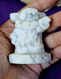 Howlite Crystal Star Wars 'Grogu' Figurine ✨💚🖤🤍🥹