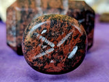 LG. Mahogany Obsidian Crystal Thor's Norse God Hammer Carving 🖤🔨⚒️❤️